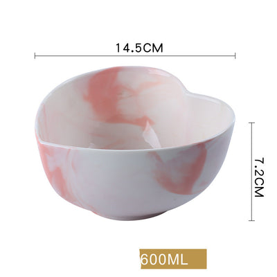 Juego de Bowls y Cucharas de Cerámica con Forma de Corazón para Parejas - Image 22