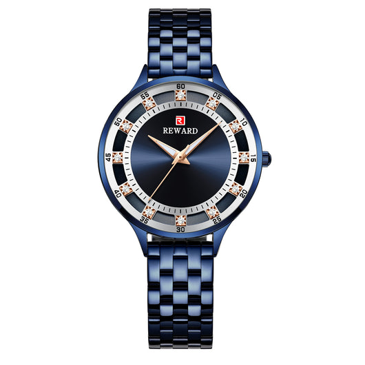 Reloj de Pulsera Acero Inoxidable para Mujer con Diamantes y Cristal de Cuarzo Resistente al Agua - Image 8