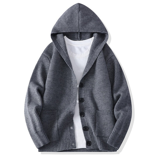 Cardigan de Punto con Solapa para Hombre - Estilo Moderno y Versátil - Image 2
