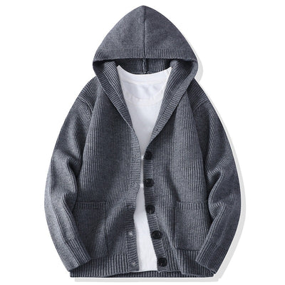 Cardigan de Punto con Solapa para Hombre - Estilo Moderno y Versátil - Image 2