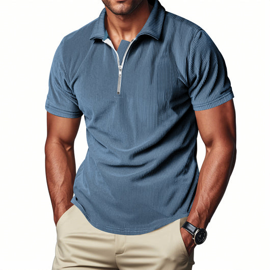 Polo Corduroy Holgado con Medio Cierre para Hombre - Image 41