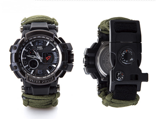 Pulsera de Supervivencia Táctica War Wolf 2 - Kit Multi-Función con Brújula y Cuchillo - Image 8