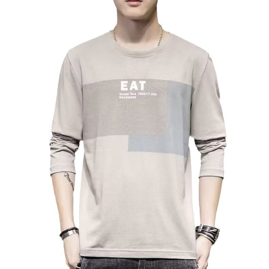 Camiseta Manga Larga Hombre Suelta Otoño Versátil - Image 5
