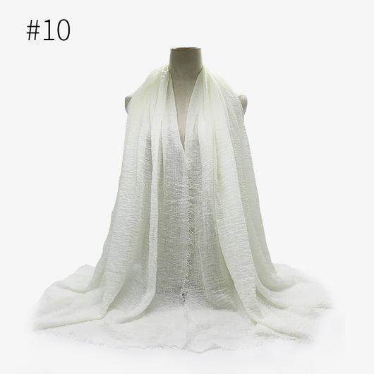 Pashmina de Algodón Suave con Flecos - Pañuelo Versátil para Mujer - Image 64