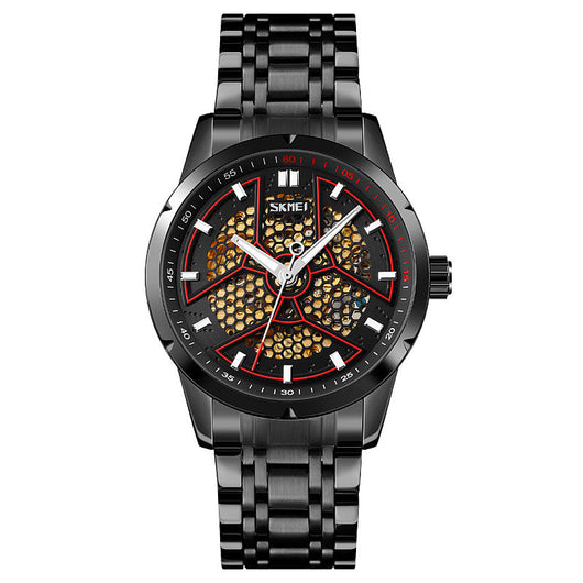 Reloj Mecánico Automático Esqueleto Diseño Panal para Hombre - Image 2