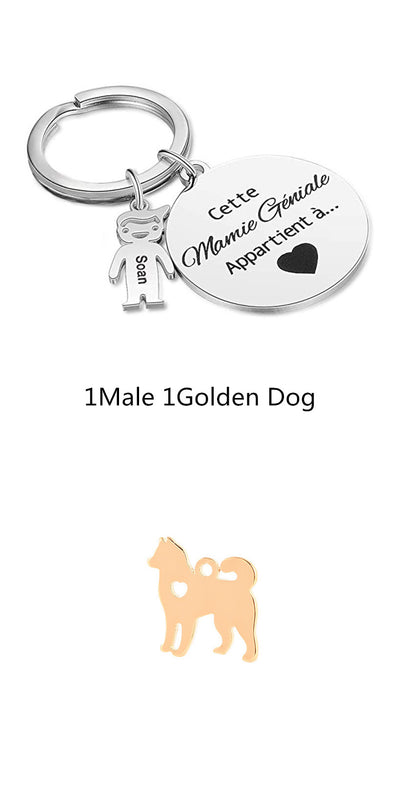 Llavero Personalizado Corazón Hueco Acero Inoxidable Diseño Cachorro - Image 14