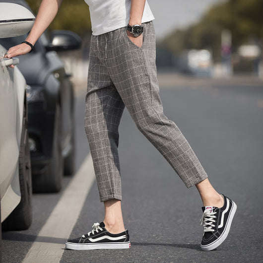 Pantalones casuales a cuadros para hombre - Image 5