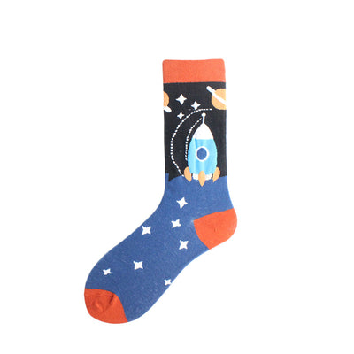 Calcetines de Algodón Estilo Universo Alien para Hombre - Image 27