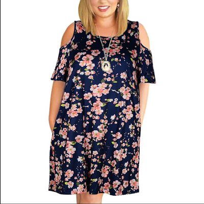 Vestido Estampado Suelto Talla Grande para Mujer - Image 9