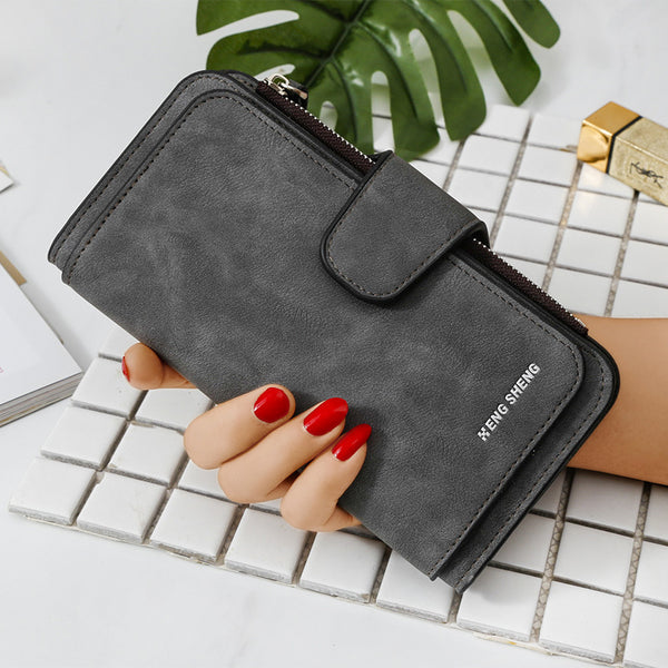 Cartera Larga Coreana de Diseño Moderno
