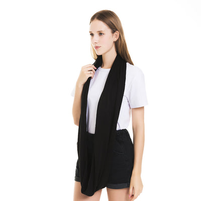 Pañuelo Funcional para Mujer con Bolsillo Cremallera y Jersey Liso - Image 47