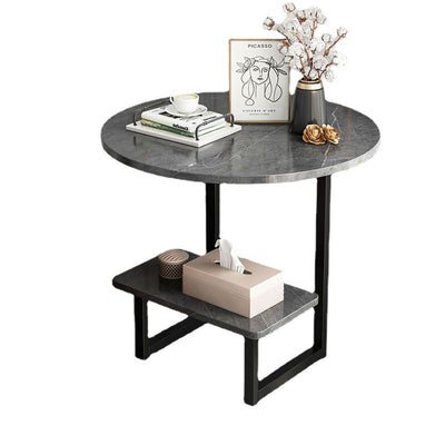 Mesa de Centro Minimalista Moderna con Doble Nivel y Almacenamiento - Image 3