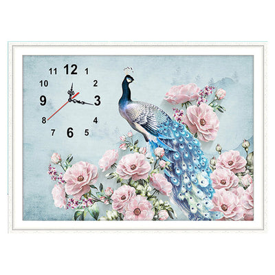 Reloj de Diamantes Completos con Cristal de Pavo Real y Bordado de Perlas - Image 5