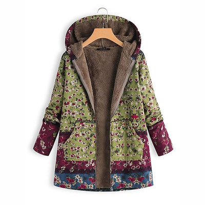 Sudadera Impresa de Algodón y Lino con Capucha - Abrigo Cálido y Suave - Image 3