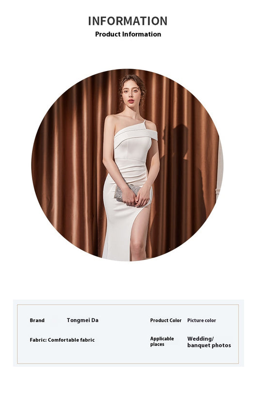 Vestido Largo de Cola de Pez para Dama Elegante y Sofisticado - Image 12