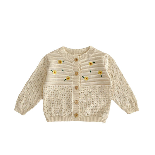 Cardigan Hueco con Flores Bordadas y Protección Solar - Image 5