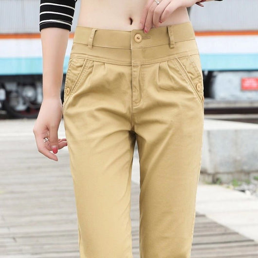 Pantalón Casual Cintura Alta Elástico en los Tobillos - Image 2