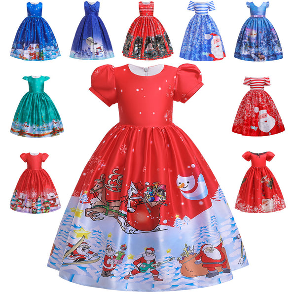 Vestido Largo Estampado Navideño
