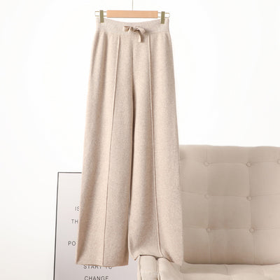 Pantalones de Lana Gruesa Cintura Alta con Caída Elegante - Image 2