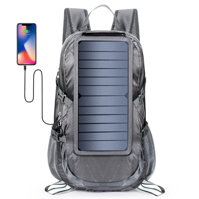 Mochila Solar Plegable para Senderismo con Carga USB 5V - Image 2