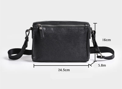 Bolsa de Cuero Genuino para Hombre - Estilo Retro Casual - Image 6