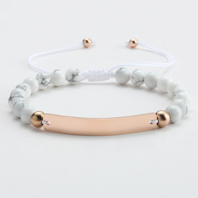 Pulsera Ajustable con Cuentas Personalizadas y Placa Grabada - Image 21