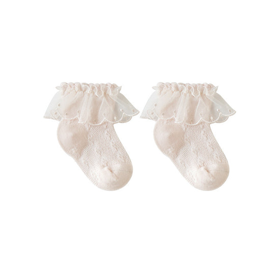 Calcetines de Malla para Bebé con Encaje - Algodón Peinado Premium - Image 11