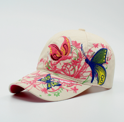 Gorra de Béisbol Coreana con Bordado de Mariposa y Protección Solar - Image 5