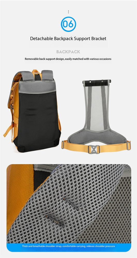 Mochila de Senderismo AZELA 30L Naranja - Resistente para Trekking y Montañismo - Image 23