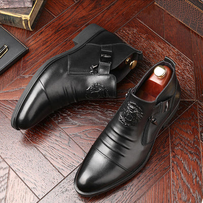 Botas Vaqueras para Hombre con Tacón Herradura y Grabado Reversible - Image 4
