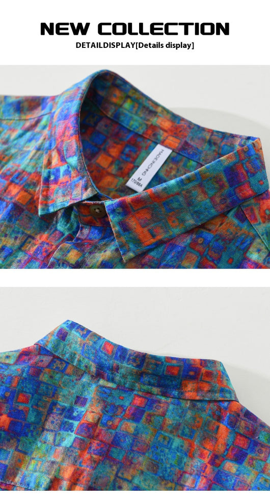 Camisa Casual Estampada de Manga Corta para Hombre - Image 15