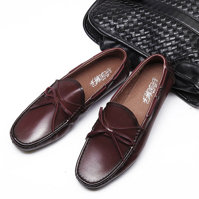 Zapatos Casuales de Cuero Estilo Coreano para Hombre - Image 9