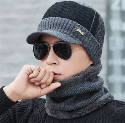 Gorro de Lana Grueso Tejido con Forro Polar para Hombre - Image 33