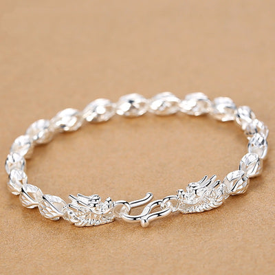 Pulsera de Hombre Cabeza de Dragón en Plata - Image 6