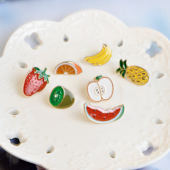 Broche de Aleación Esmaltado con Frutas de Dibujos Animados