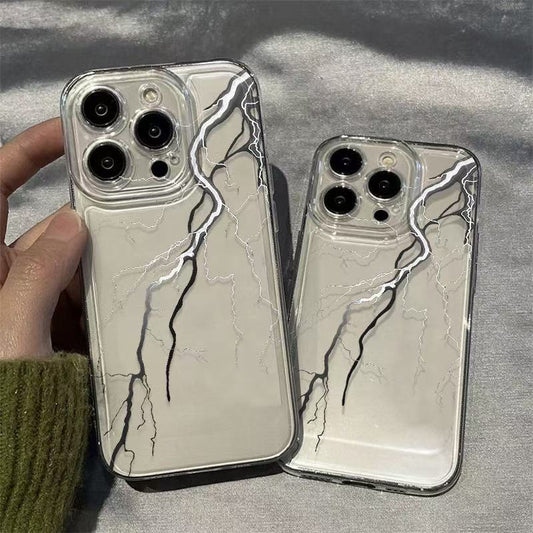 Funda Protectora Lightning Blanco y Negro Transparente Antigolpes