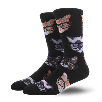 Calcetines Estampados Medianos para Hombre - Diseño Clásico y Versátil