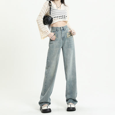 Pantalones Rectos Talle Alto con Roturas para Mujer - Image 8