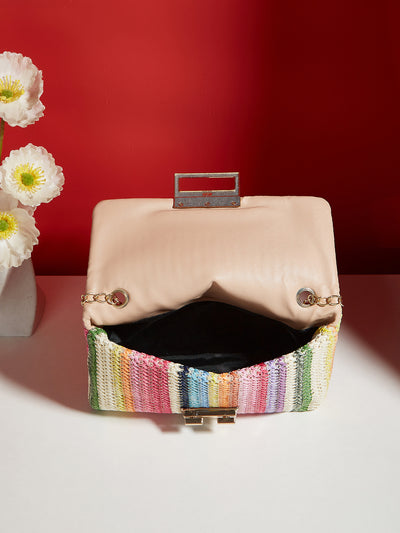 Bolsa Bandolera Cuadrada de Paja con Cierre de Candado - Image 19