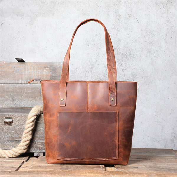 Bolso de Cuero Genuino para Hombre y Mujer - Estilo Casual