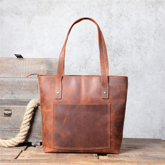Bolso de Cuero Genuino para Hombre y Mujer - Estilo Casual