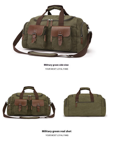 Bolsa de Viaje Estilo Europeo Americano en Lona Portátil - Image 15