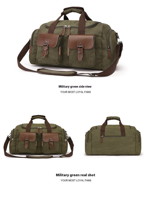 Bolsa de Viaje Estilo Europeo Americano en Lona Portátil - Image 15