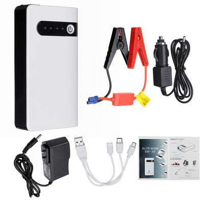 Arrancador de Auto con Cargador USB - Batería Portátil de Emergencia
