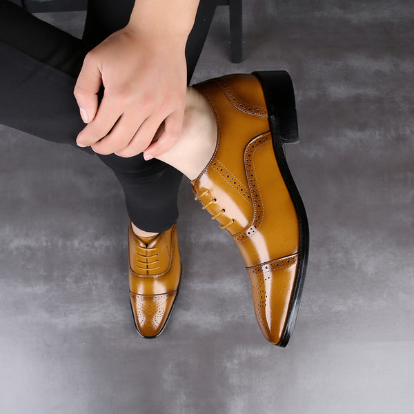 Zapatos de Cuero Puntiagudos para Hombre