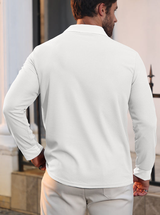 Camisa Casual Americana de Solapa para Hombre - Manga Larga - Image 26