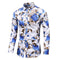Camisa de Manga Larga con Estampado en Solapa