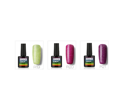Esmalte de Gel Fotocurable ROSALIND sin Químicos - Sistema Arcoíris con Brillos - Image 26