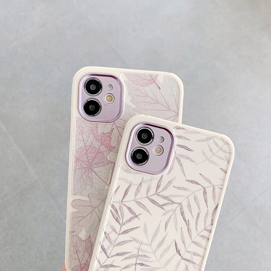 Funda iPhone 12Pro Diseño Ramas y Hojas - Protección Elegante