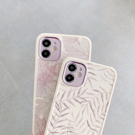 Funda iPhone 12Pro Diseño Ramas y Hojas - Protección Elegante